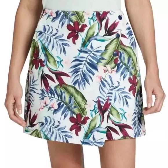 Lady Hagen Women's Palm Overlap Golf Skort, Palm Mint, 16” New - Picture 5 of 5